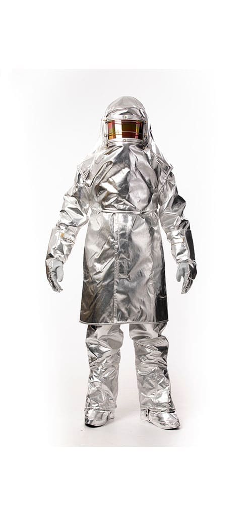 METAL-SAFE® ALPAN K Aluminised FR thermal lined Hood with gold on green Visor.