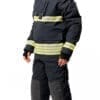 FIRE-SAFE® AIR-LITE Fire-Fighting Bunker suit Navy with 50mm FR Lime/Silver segmented reflective tape