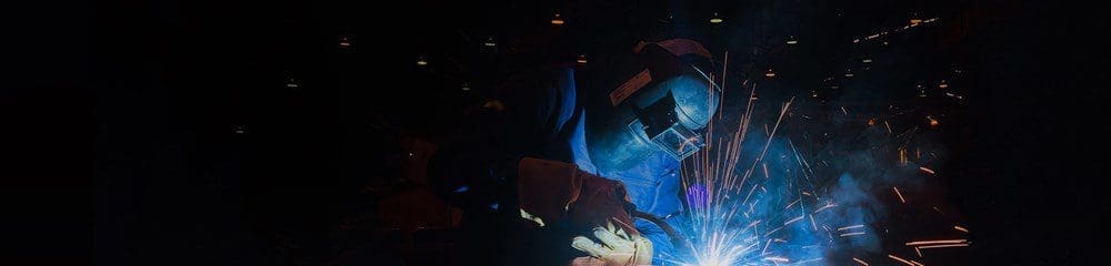 Metal Safe Banner with man welding