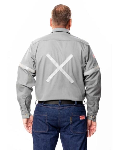 SURVIVE-ARC® 12.4 Cal, CAT 2 Grey shirt with Silver reflective tape